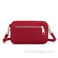 Fashion Women Small Pocket Mini Bolsas de hombro Bolsas de teléfono móvil Bolsa de mensajería